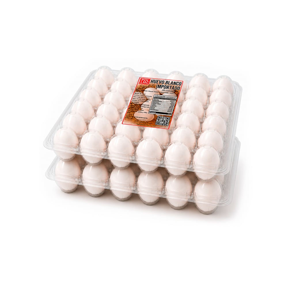 Huevo blanco importado PDL LMC (2 x 30 U) - Imagen 1