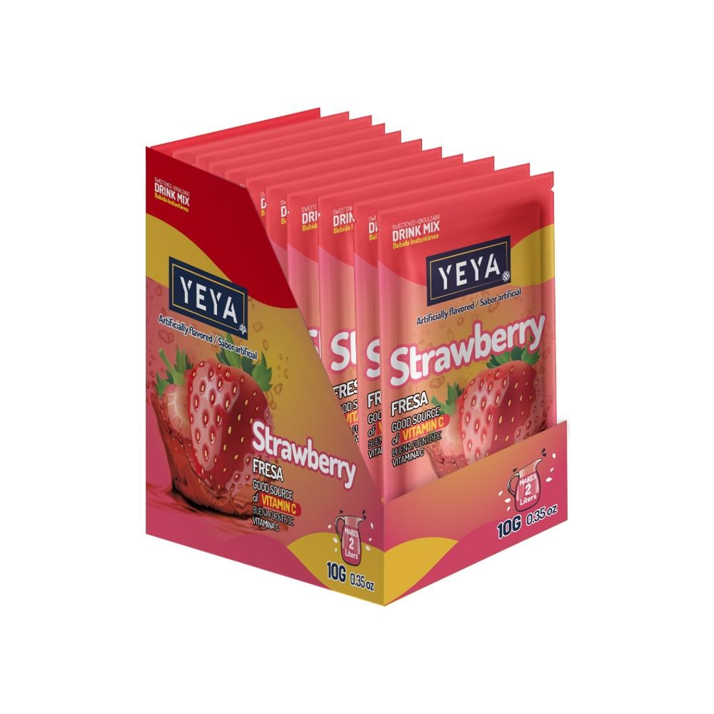 Refresco instantáneo sabor fresa YEYA (26 x 10g / 0.3 oz) - Imagen 1