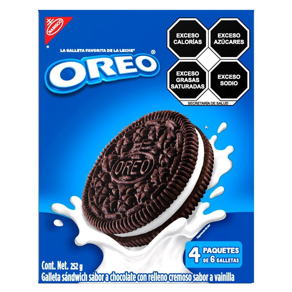 Galleta sándwich sabor a chocolate con relleno cremoso sabor a vainilla Oreo (252 g / 8.8 oz) - Imagen 1