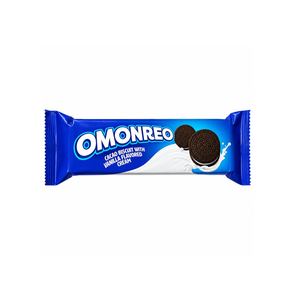 Galleta de cacao con crema sabor vainilla Omonreo (50 g / 1.76 oz) - Imagen 1