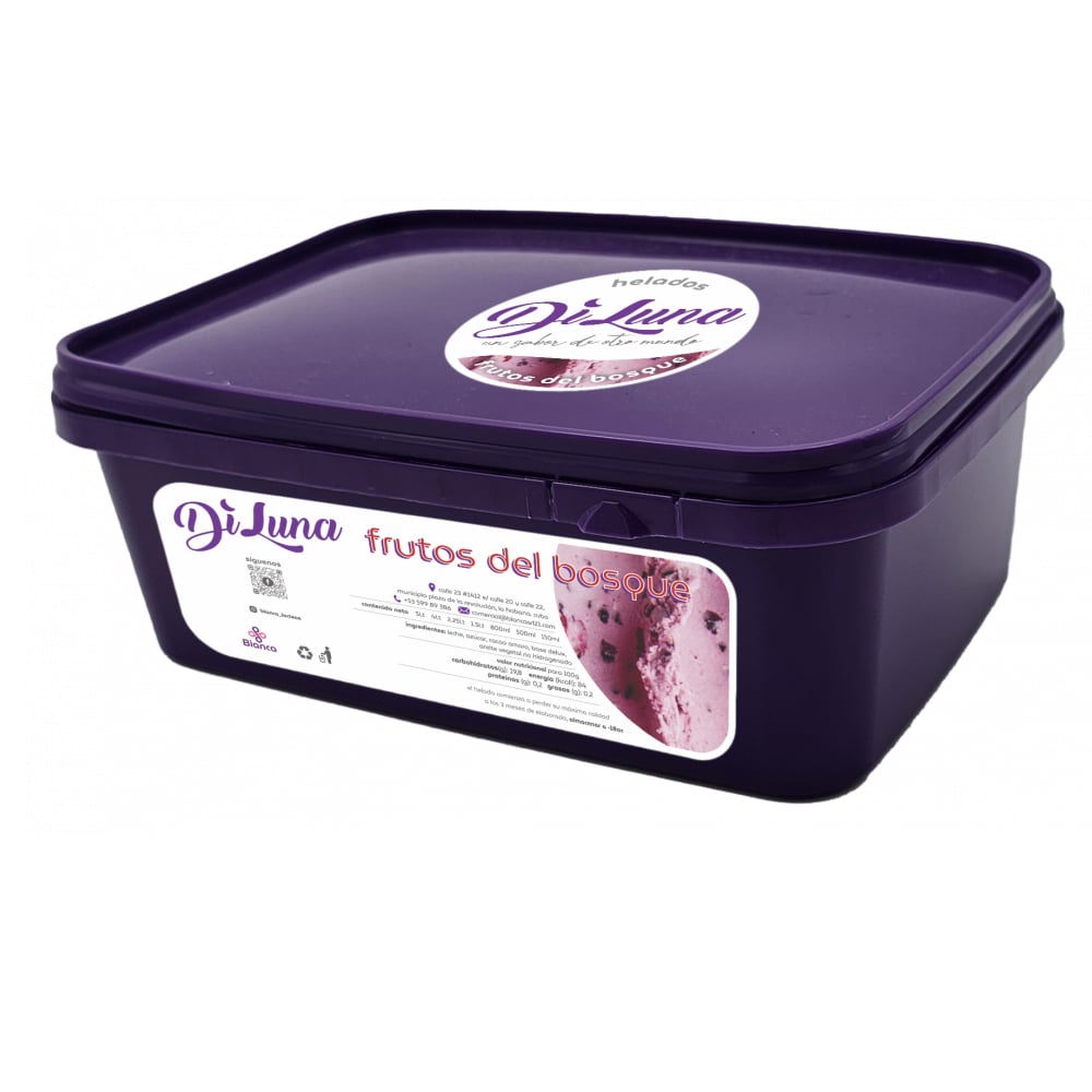 Helado sabor frutos del bosque Diluna (800 ml) - Imagen 1