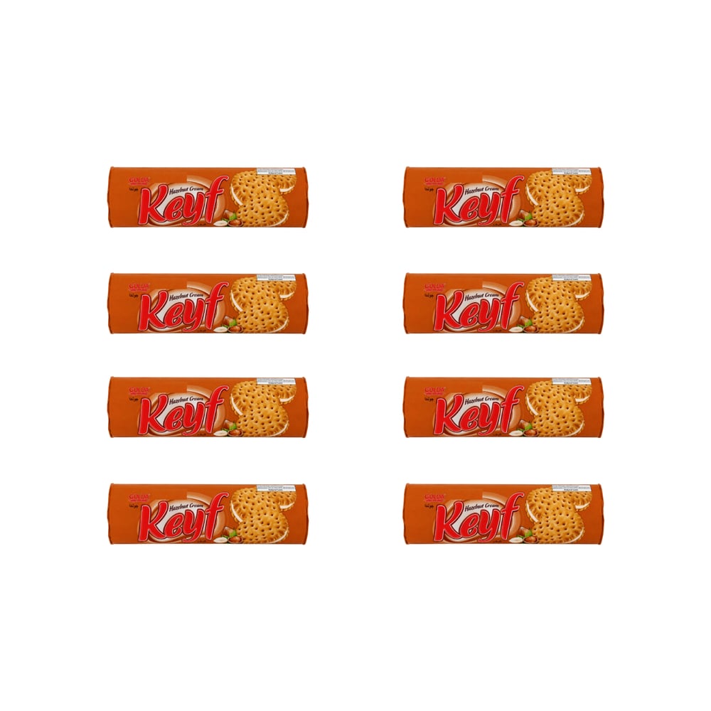 Galleta sándwich de crema de avellana Keyf Golda (8 X 140 g / 4.94 oz) - Imagen 1