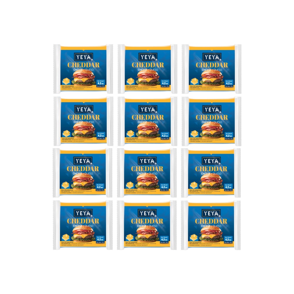 Queso cheddar YEYA (12 x 120 g / 4.2 oz) - Imagen 1