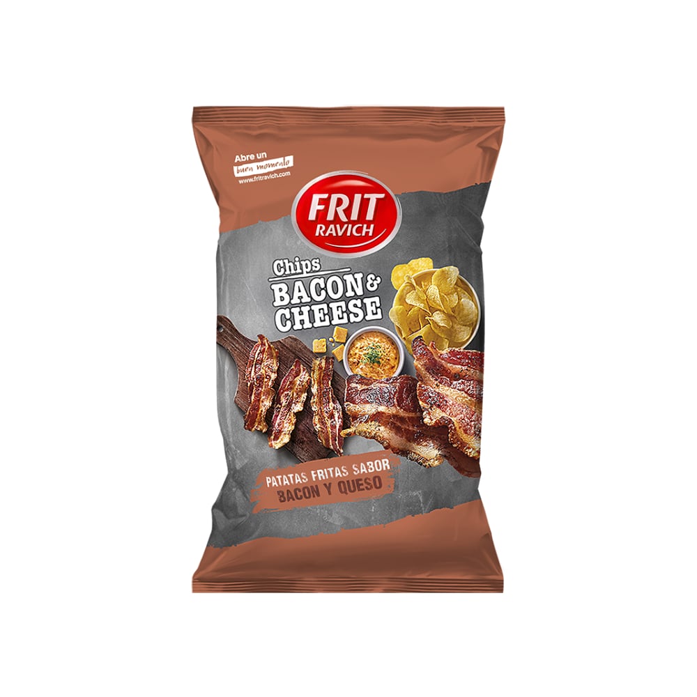 Papas fritas sabor bacon y queso Frit Ravich (125 g / 4.4 oz) - Imagen 1
