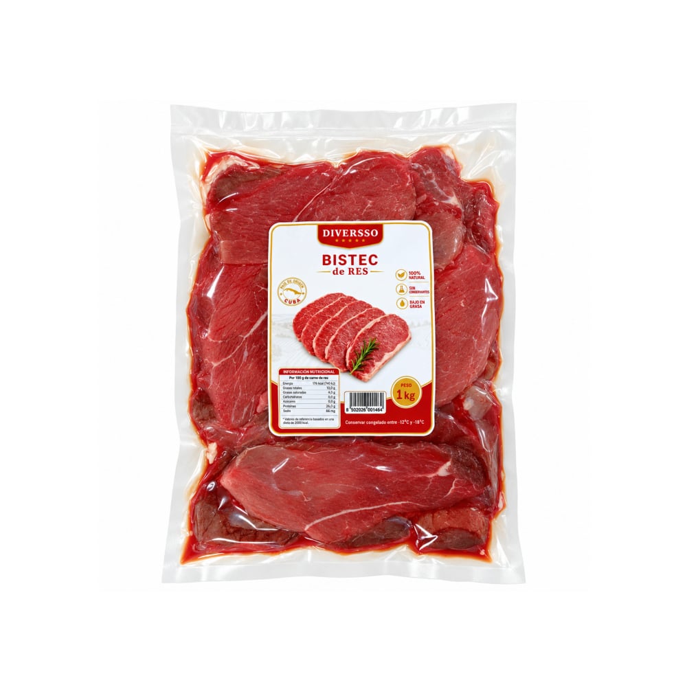 Bistec de res Diversso (1 kg / 2.2 lb) - Imagen 1