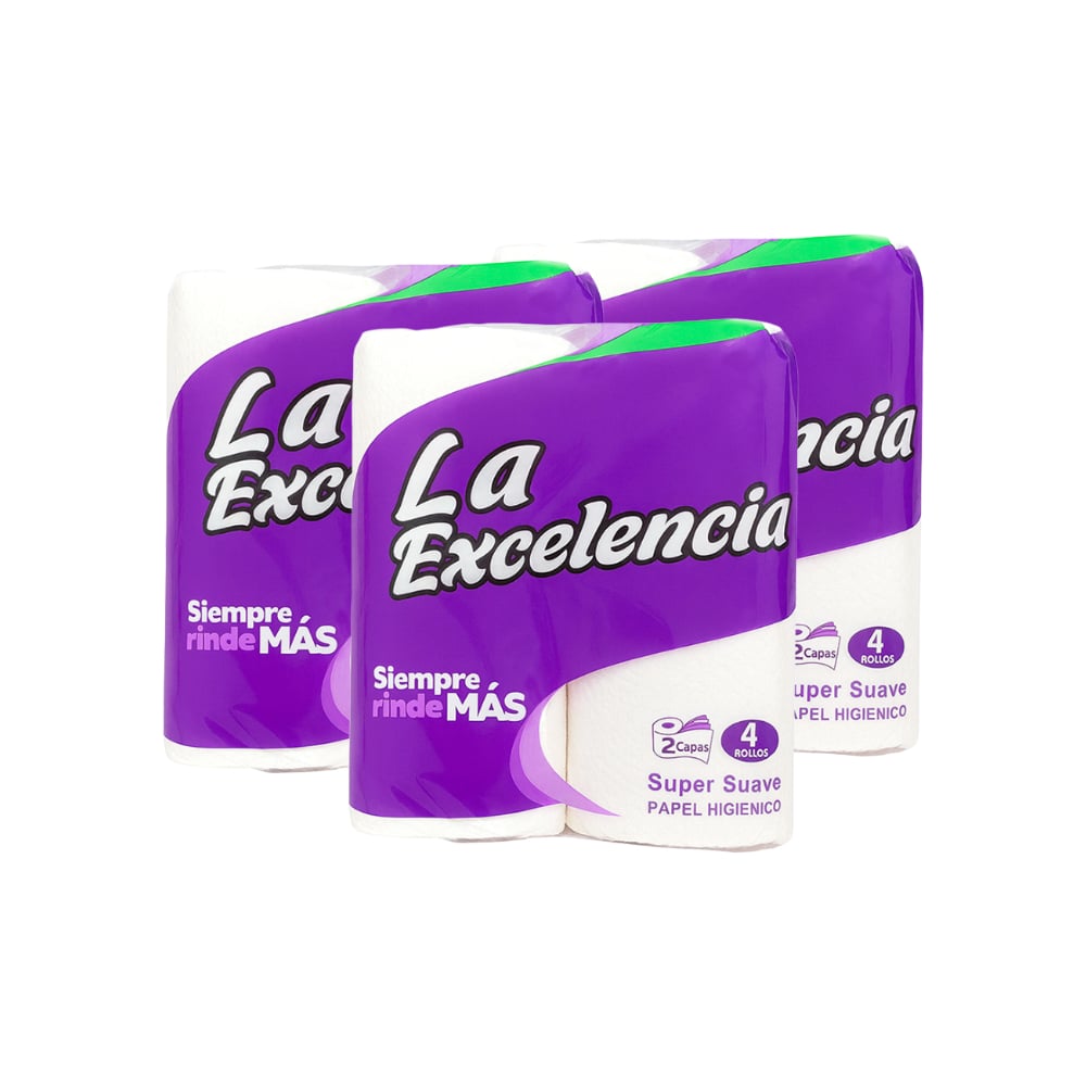 Papel sanitario La Excelencia (3 x 4 U) - Imagen 1