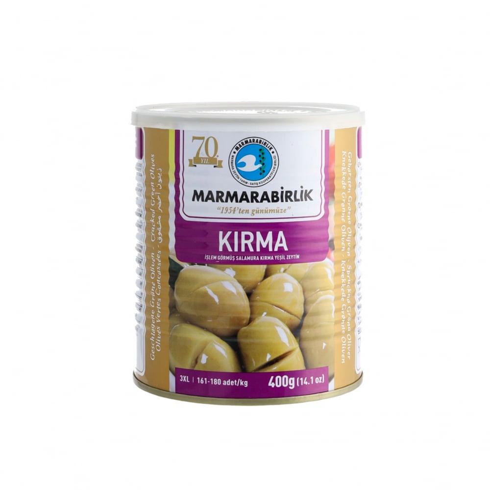 Aceitunas verdes partidas Marmarabirlik (400 g / 14.1 oz) - Imagen 1