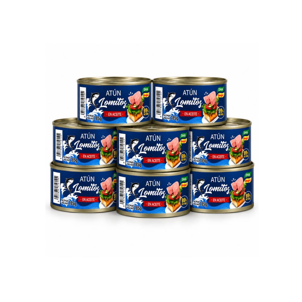 Atún lomitos en aceite Lucy (8 x 185 g / 6.53 oz) - Imagen 1