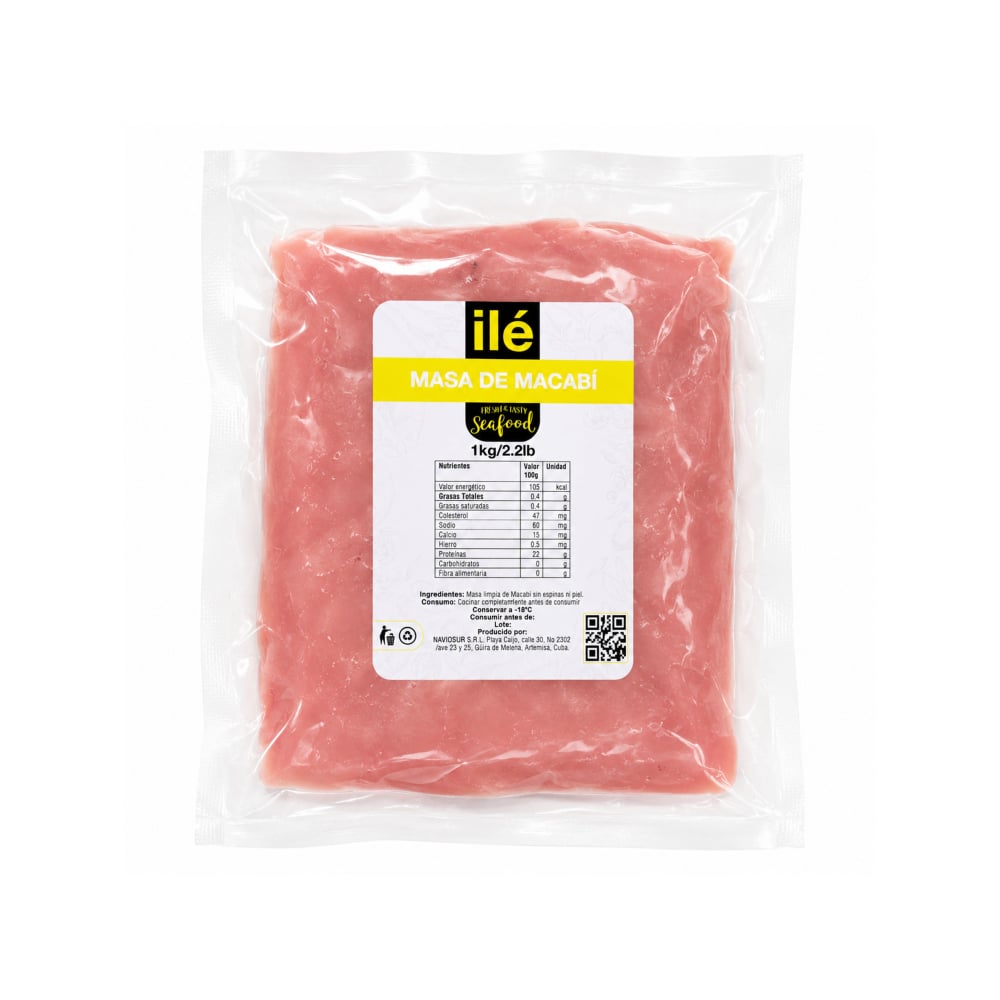 Masa de pescado macabí Ilé (1 kg / 2.2 lb) - Imagen 1