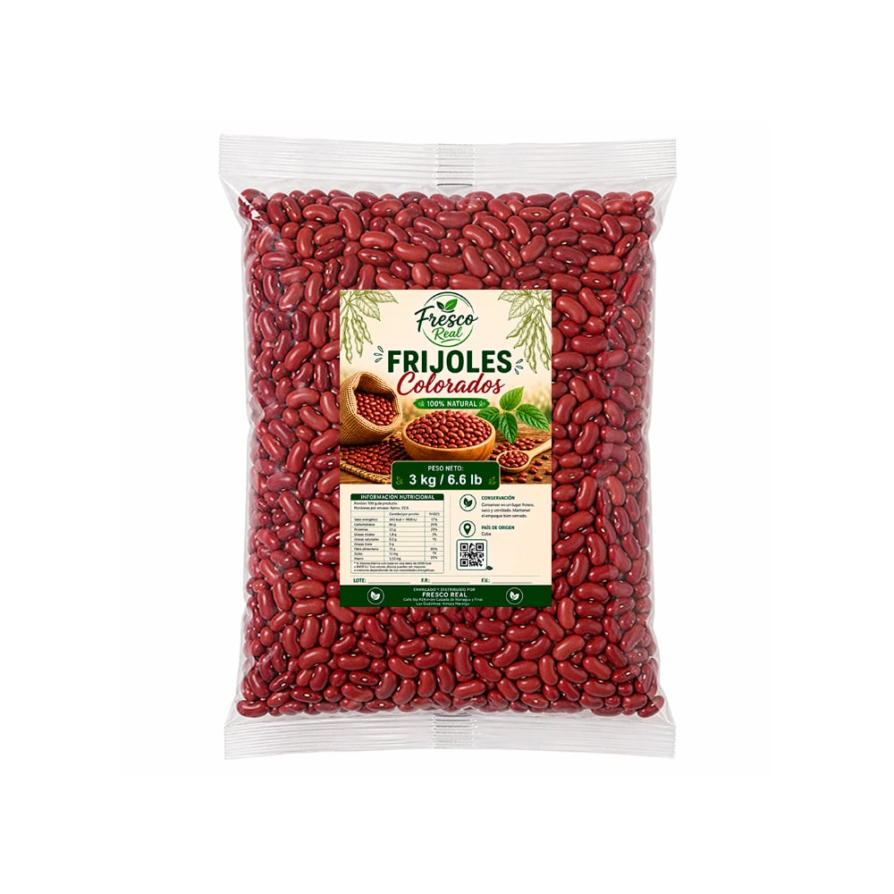 Frijoles colorados Fresco Real (3 kg / 6.6 lb) - Imagen 1