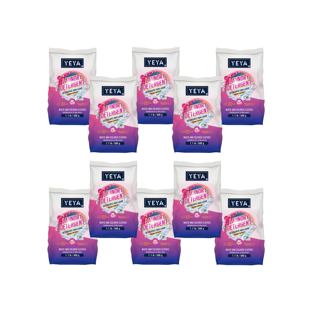 Detergente en polvo con aroma a flores YEYA (10 x 500 g / 1.1 lb) - Imagen 1
