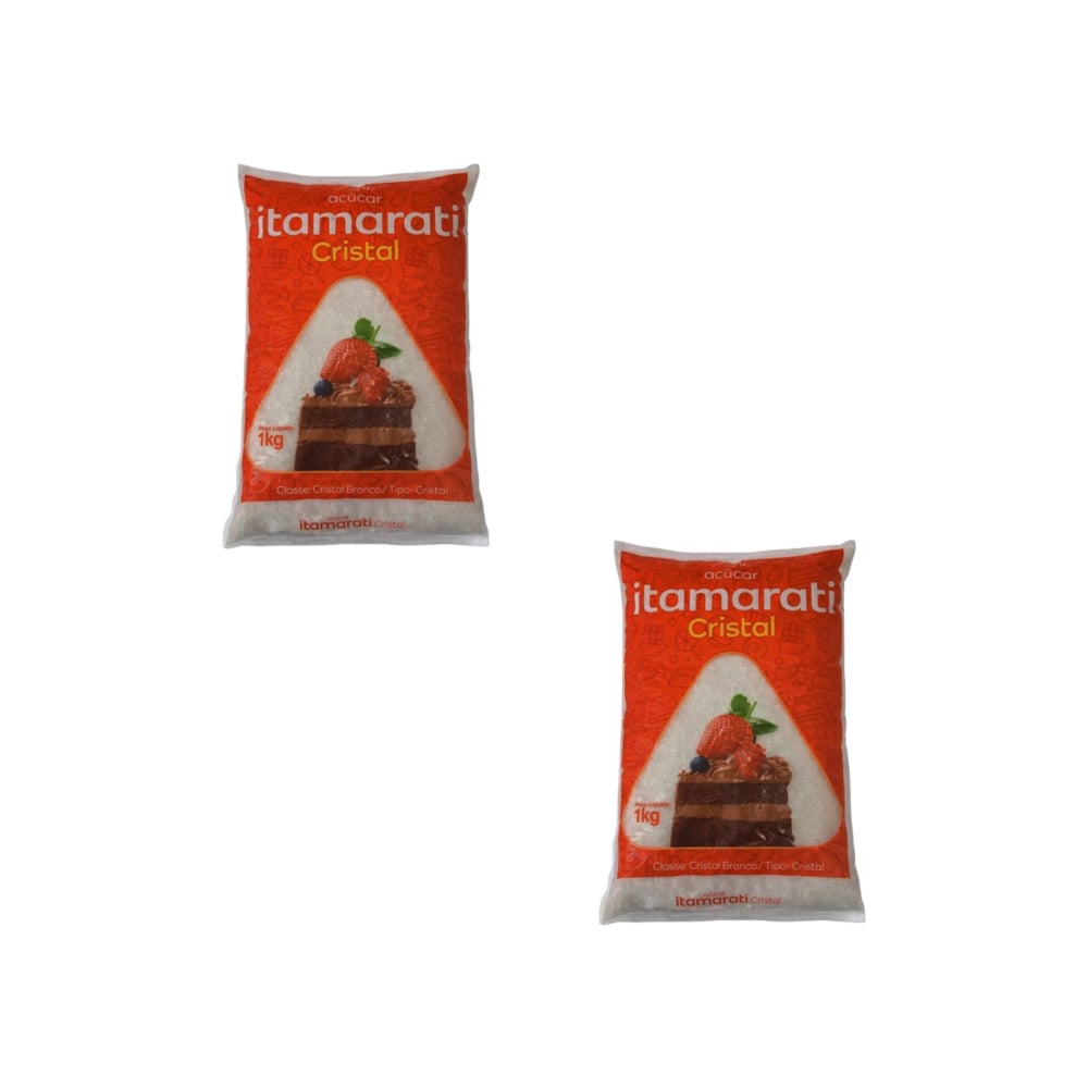 Azúcar blanca cristal Itamarati (2 x 1 kg / 2.2 lb) - Imagen 1