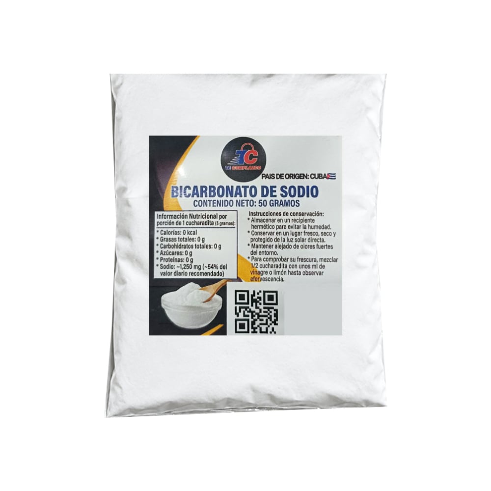 Bicarbonato de sodio Te Complazco (50 g / 1.76 oz) - Imagen 1
