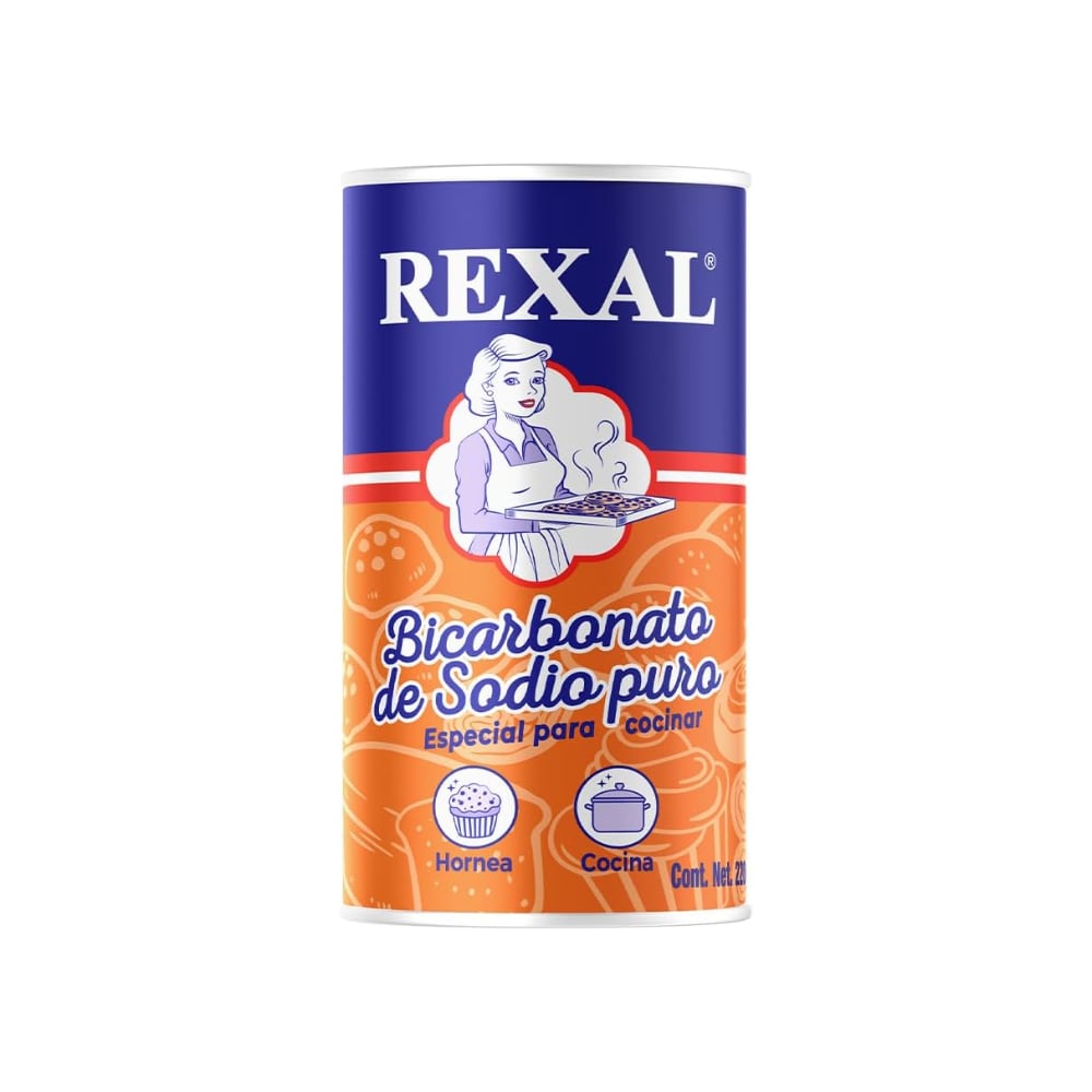 Bicarbonato de sodio puro Rexal (220 g / 7.76 oz) - Imagen 1