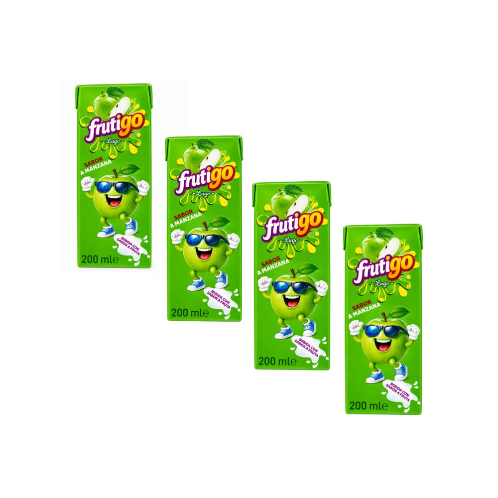 Jugo sabor a manzana Frutigo (4 x 200 ml / 6.76 fl oz) - Imagen 1