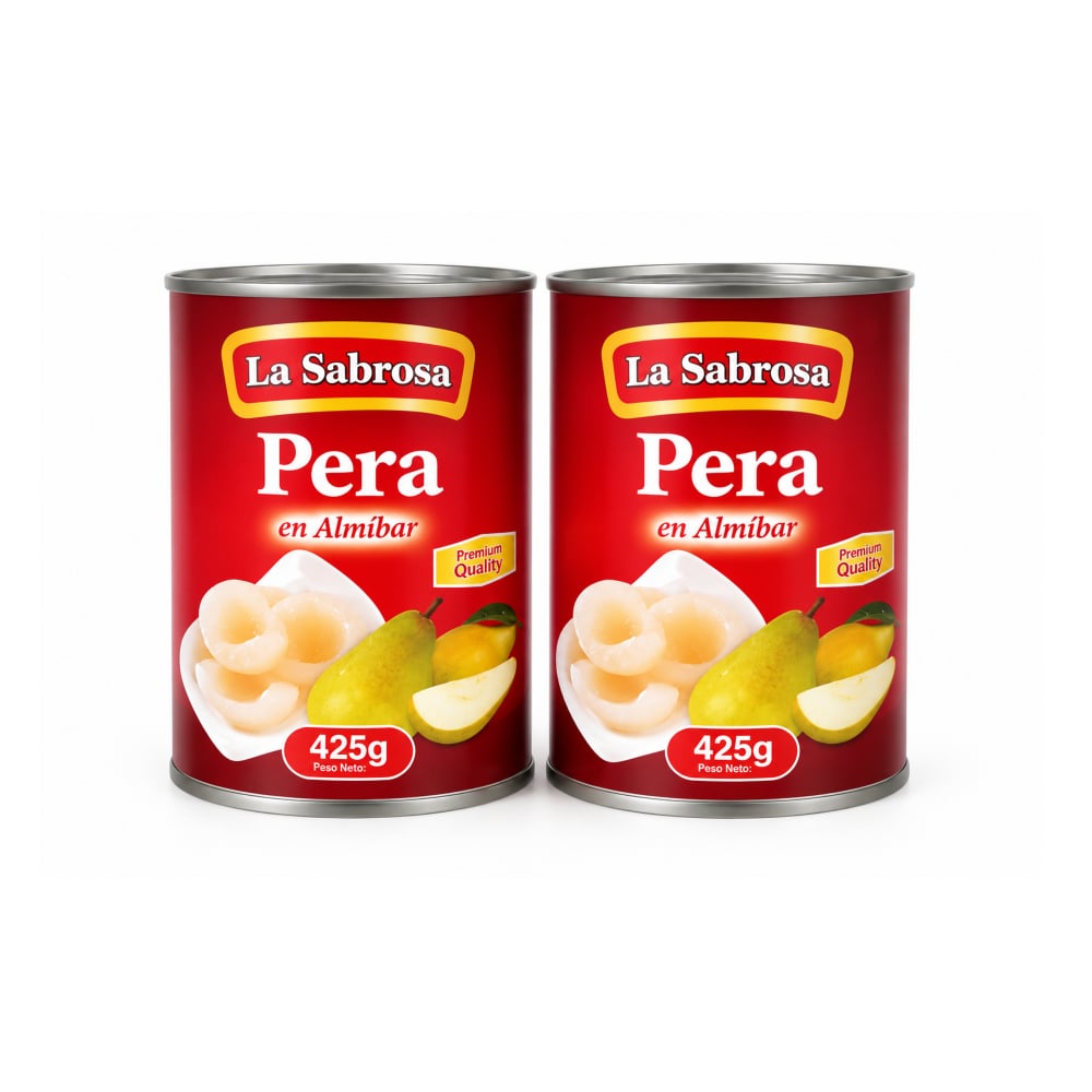 Pera en almíbar La Sabrosa ( 2 x 425 g / 14.99 oz) - Imagen 1