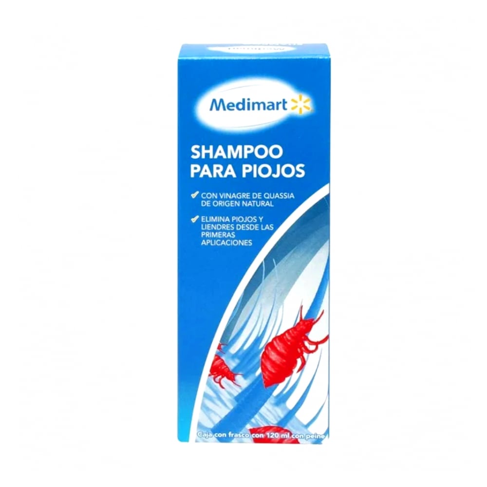 Champú para piojos vinagre de Quassia Medimart (120 ml / 4.22 fl. oz) - Imagen 1