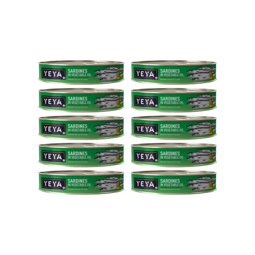 Sardinas en aceite vegetal Yeya (10 x 425 g / 15 oz) - Imagen 1