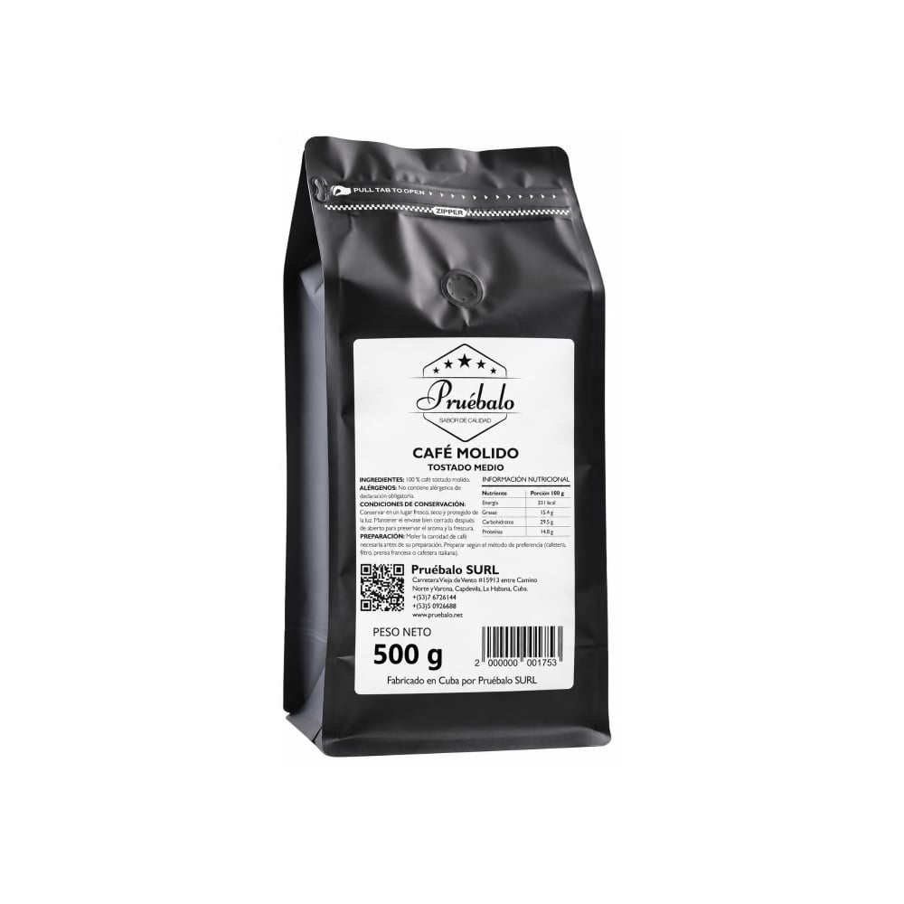 Café molido tostado medio Pruébalo (500 g / 1.1 lb) - Imagen 1