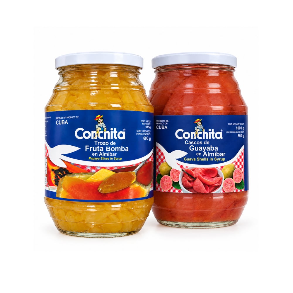 Cascos de guayaba en almíbar + Trozos de fruta bomba en almíbar Conchita - Imagen 1