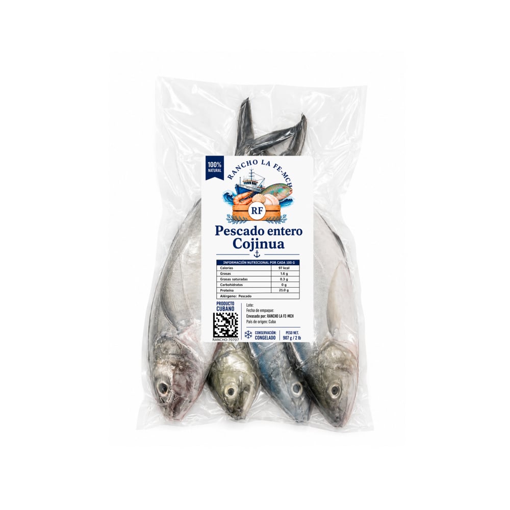 Pescado entero cojinua Rancho la Fe - MCH (907 / 2 lb) - Imagen 1