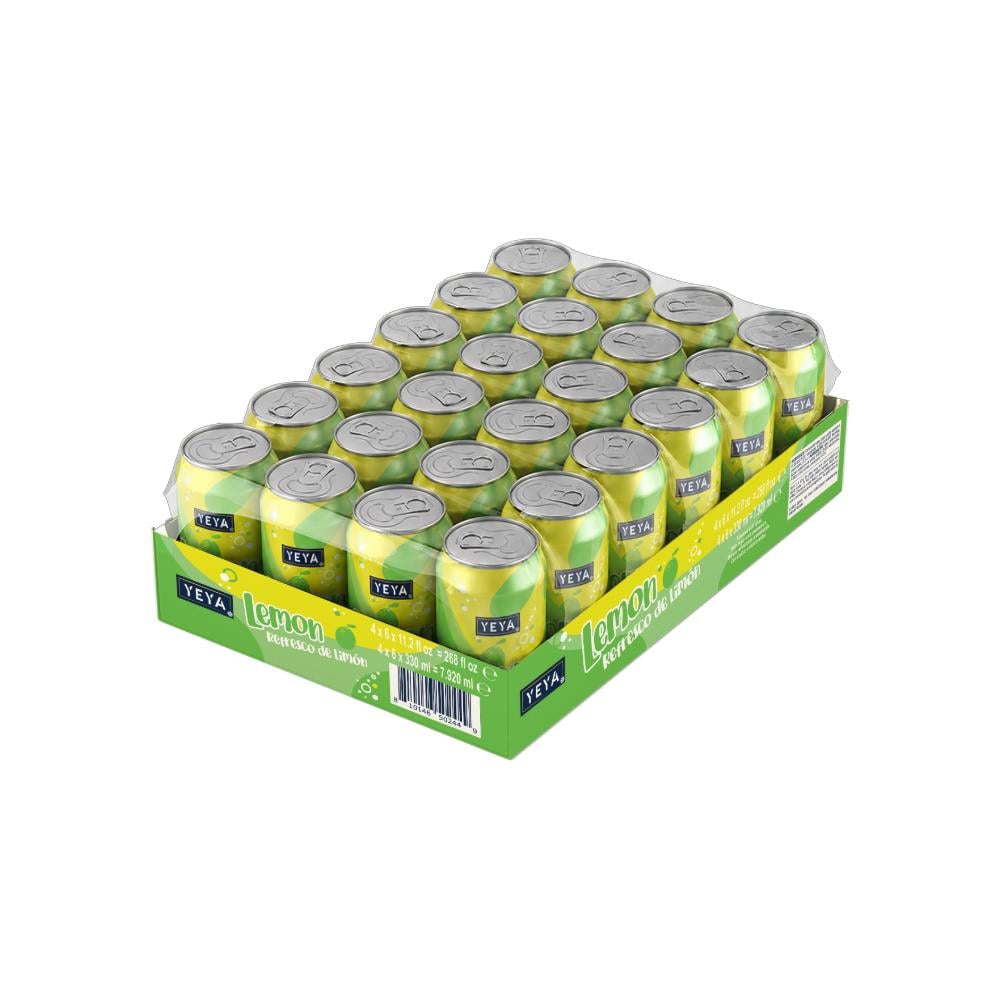 Caja de Refresco gaseado de limón YEYA (24 x 330 ml) - Imagen 1