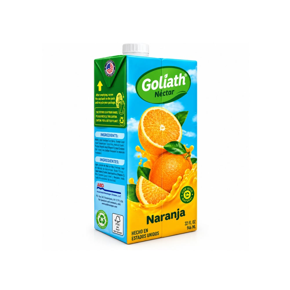 Néctar sabor naranja Goliath (946 ml / 32 fl oz) - Imagen 1