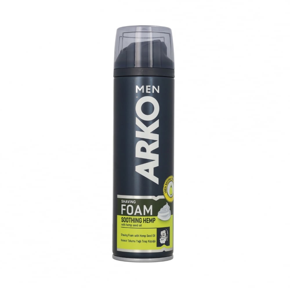 Espuma de afeitar calmante con aceite de cáñamo Arko (200 ml) - Imagen 1