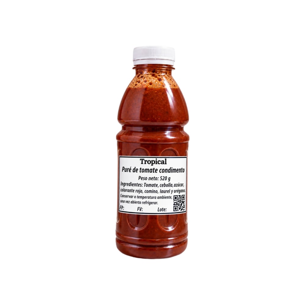 Puré de tomate condimento Tropical (520 g / 18.34 oz) - Imagen 1