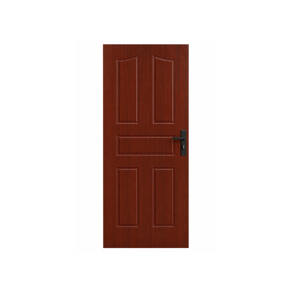 Puerta de color caoba rojizo oscuro 210 cm x 80 cm Ruden - Imagen 1