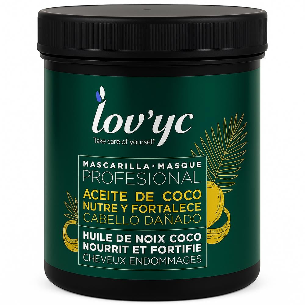Mascarilla capilar profesional de aceite de coco Lov'yc (700 ml) - Imagen 1