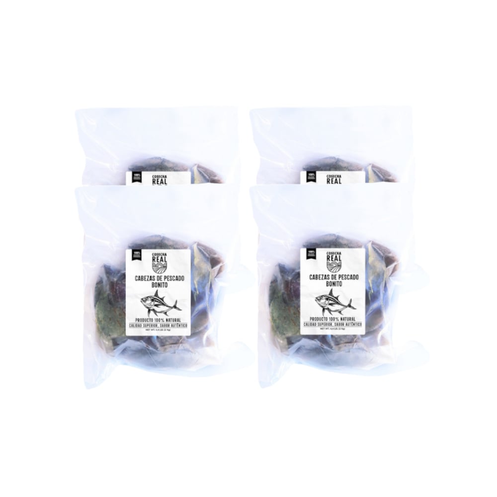 Cabezas de pescado bonito Cosecha Real (4 x 2 kg / 4.4 lb) - Imagen 1