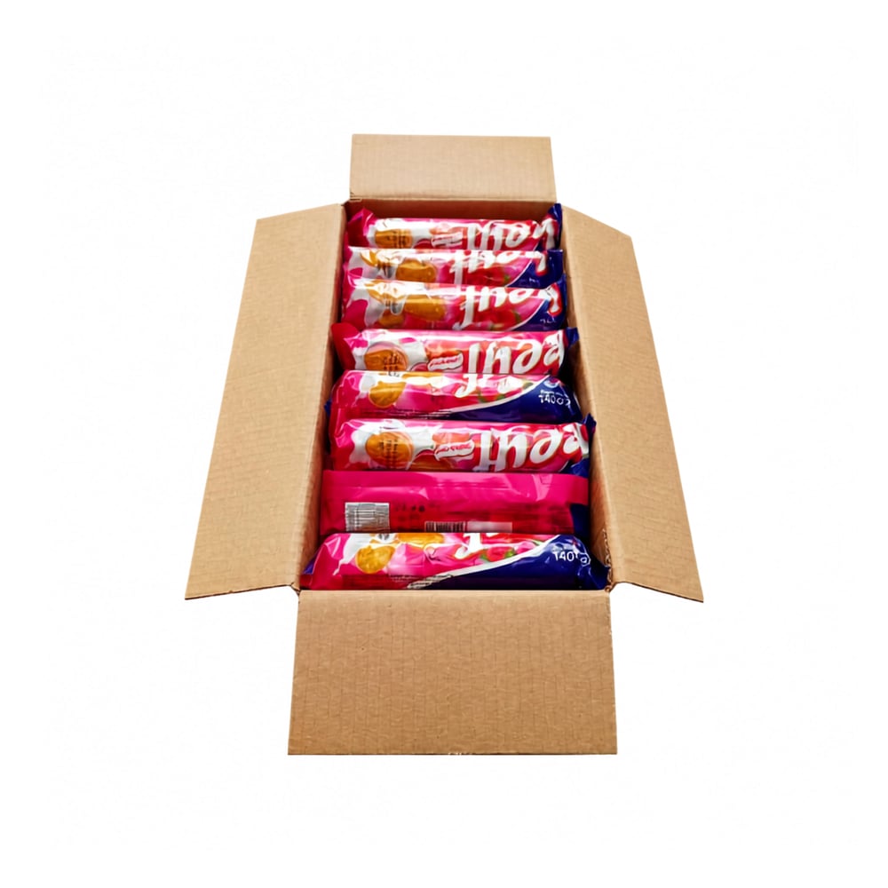 Galleta sándwich con crema de fresa Keyf Golda (24 X 50 g / 1.76 oz) - Imagen 1