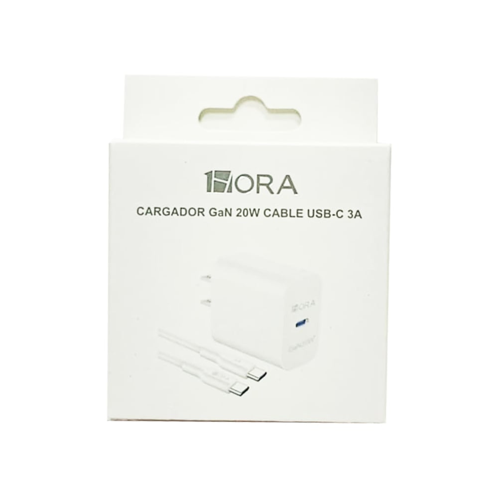 Cargador blanco 20 W 1Hora GAR153 - Imagen 1