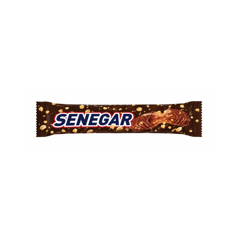 Barrita de chocolate rellena de caramelo y maní Senegar (40 g / 1.41 oz) - Imagen 1