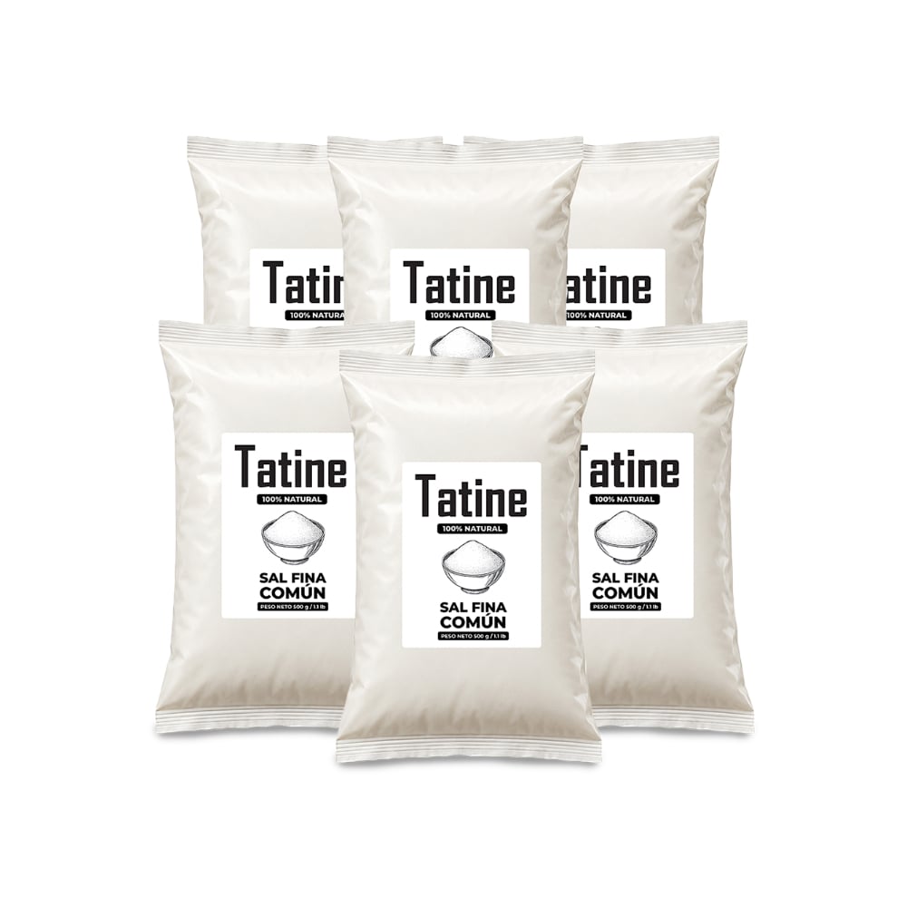 Sal fina común Tatine (6 x 500 g / 1.1 lb) - Imagen 1