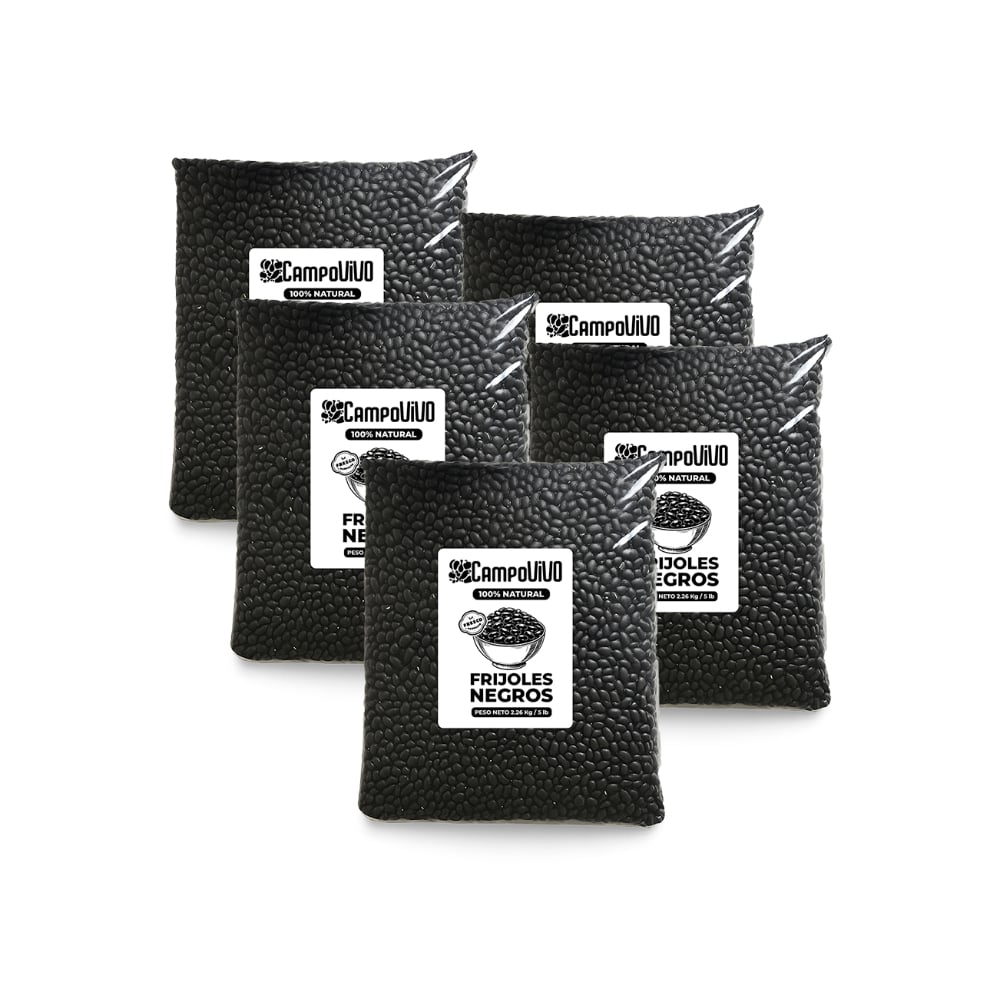 Frijoles negros Campo Vivo (5 x 2.26 kg / 5 lb) - Imagen 1