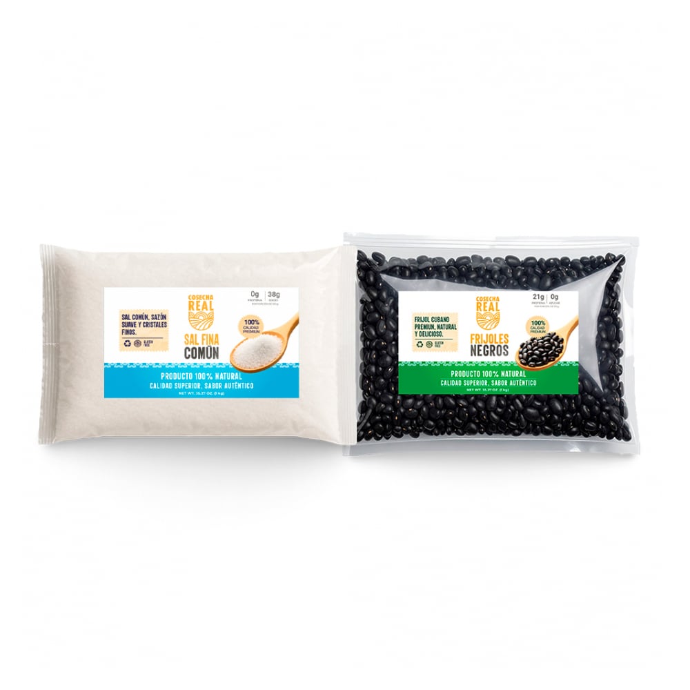 Combo esencial de cocina Cosecha Real #11: Sal fina común + Frijoles negros - Imagen 1