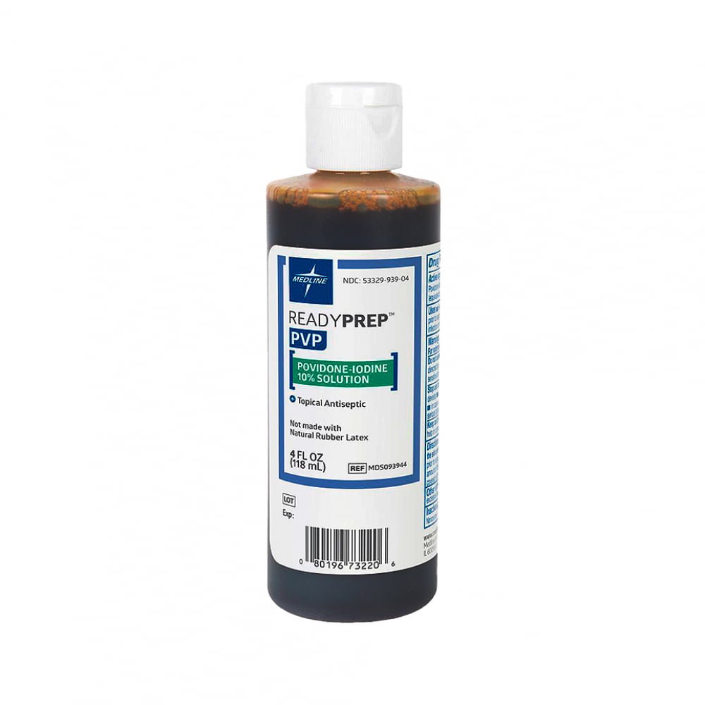 Povidona yodada 10% antiséptico tópico Medline (118 ml / 4 fl oz) - Imagen 1