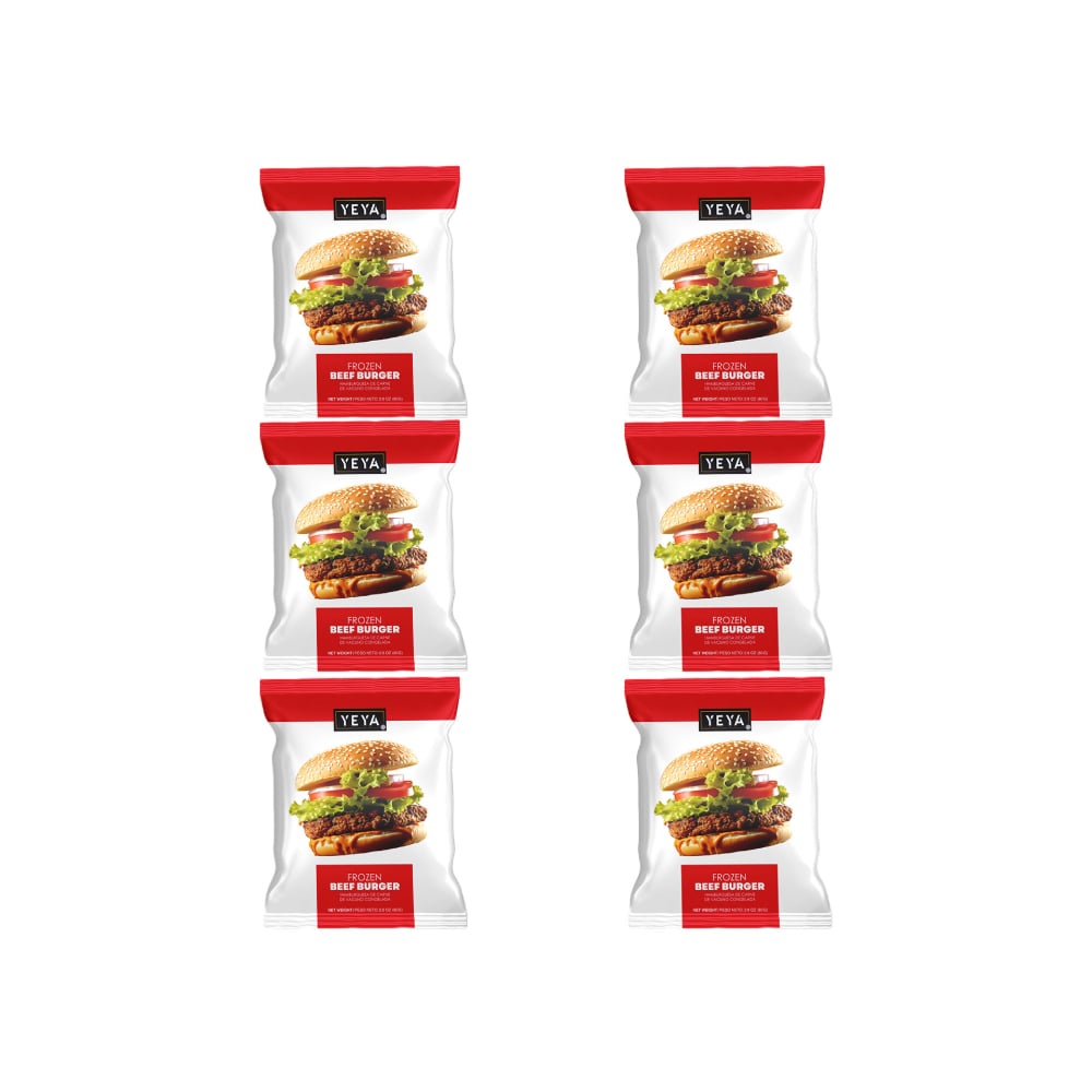 Hamburguesa de carne de res YEYA (6 x 80 g / 2.8 oz) - Imagen 1