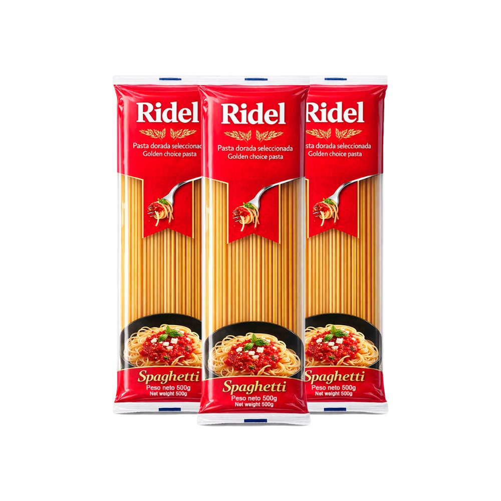 Espaguetis Ridel (3 x 500 g / 1.1 lb) - Imagen 1