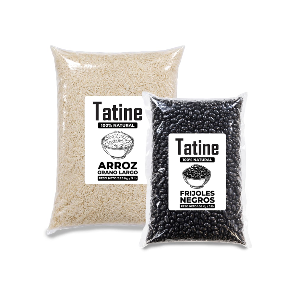 Combo básico Tatinee #9: Frijoles negros Tatine + Arroz de grano largo Tatine - Imagen 1