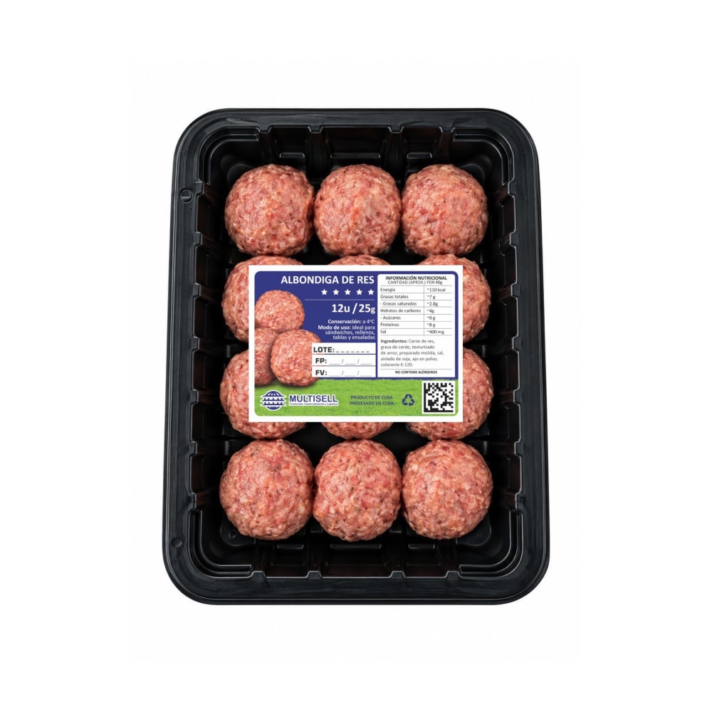 Albóndigas de res Multisell (12 x 25 g) - Imagen 1