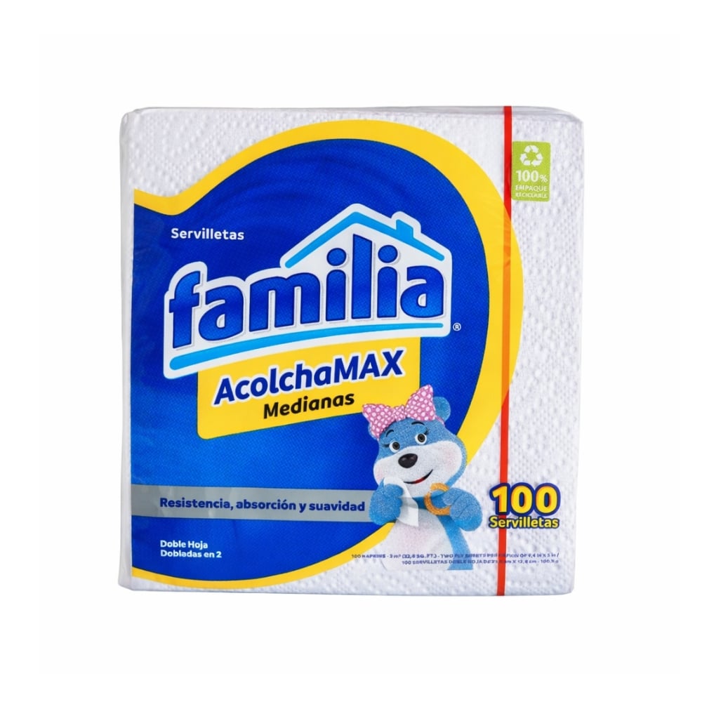 Servilletas de doble capa plegadas en dos medianas AcolchaMAX (100 U) - Imagen 1