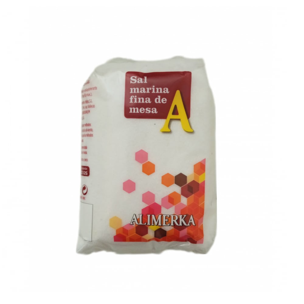 Sal marina fina de mesa Alimerka (1 kg / 2.2 lb) - Imagen 1