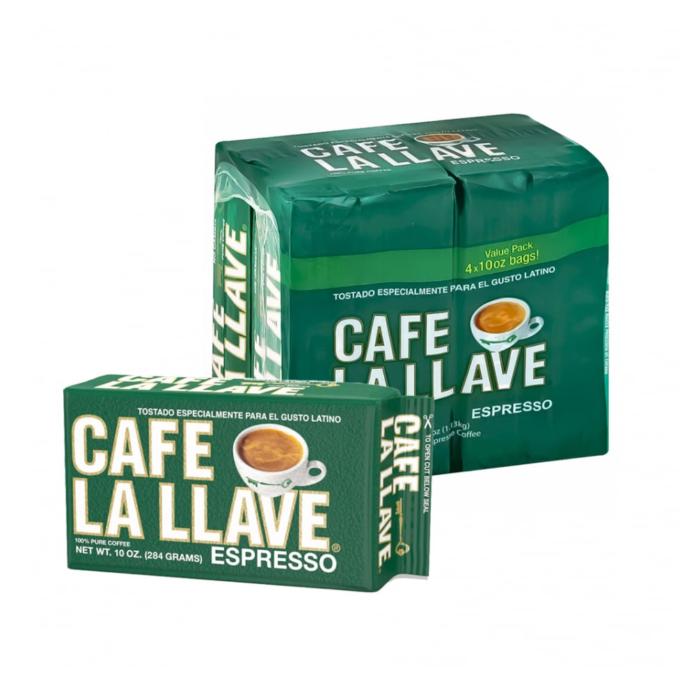 Café molido fino espresso La Llave (4 x 284 g / 10 oz) - Imagen 1