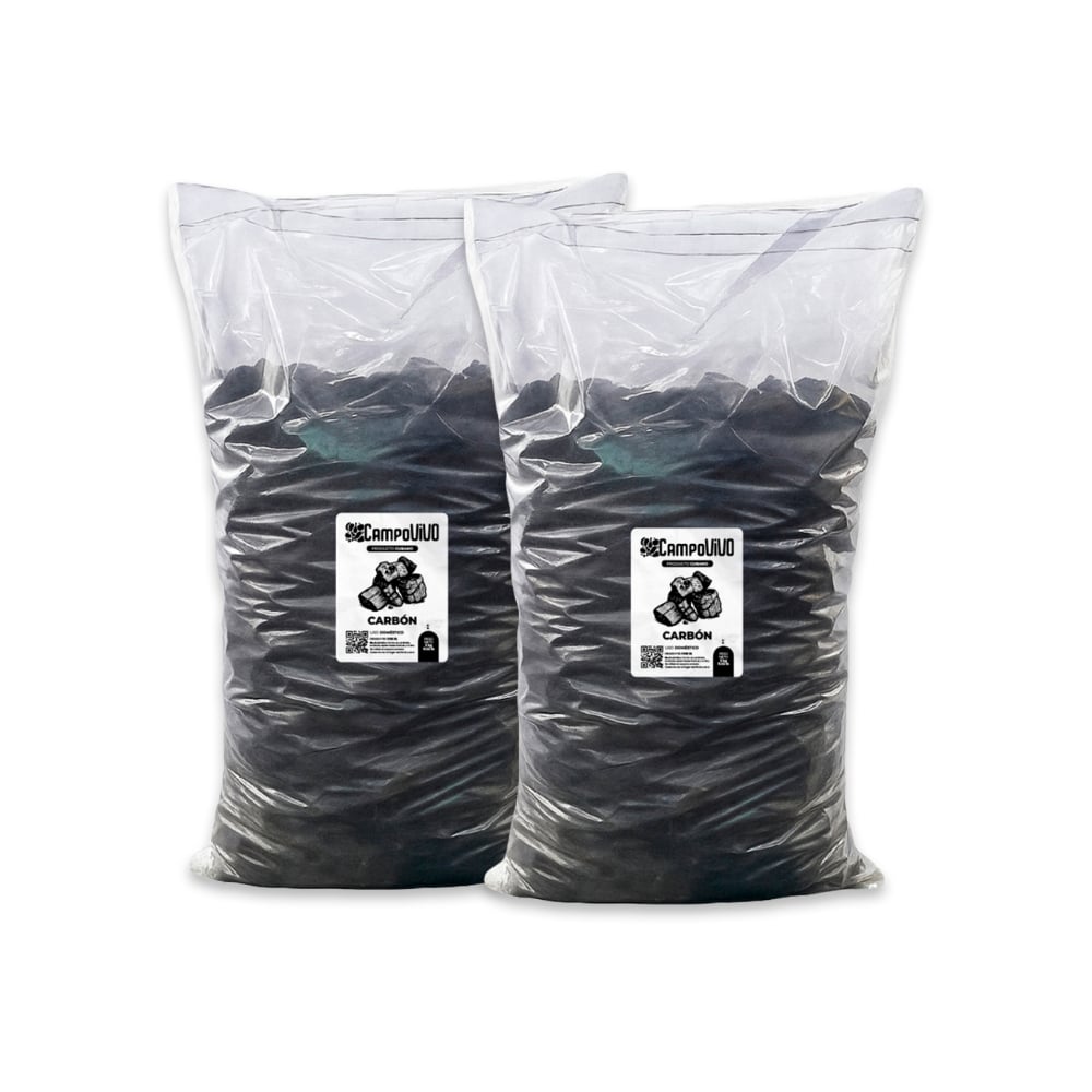Carbón vegetal Campo Vivo (2 x 5 kg / 11.02 lb) - Imagen 1