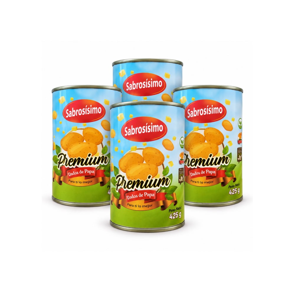 Combo Dados de papa enlatado Sabrosísimo (4 x 425 g / 14.99 oz) - Imagen 1