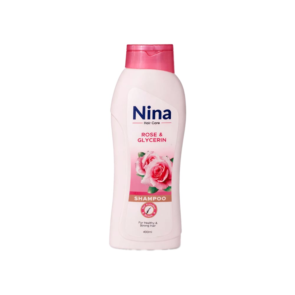 Champú con esencia de rosas y glicerina Nina (400 ml) - Imagen 1
