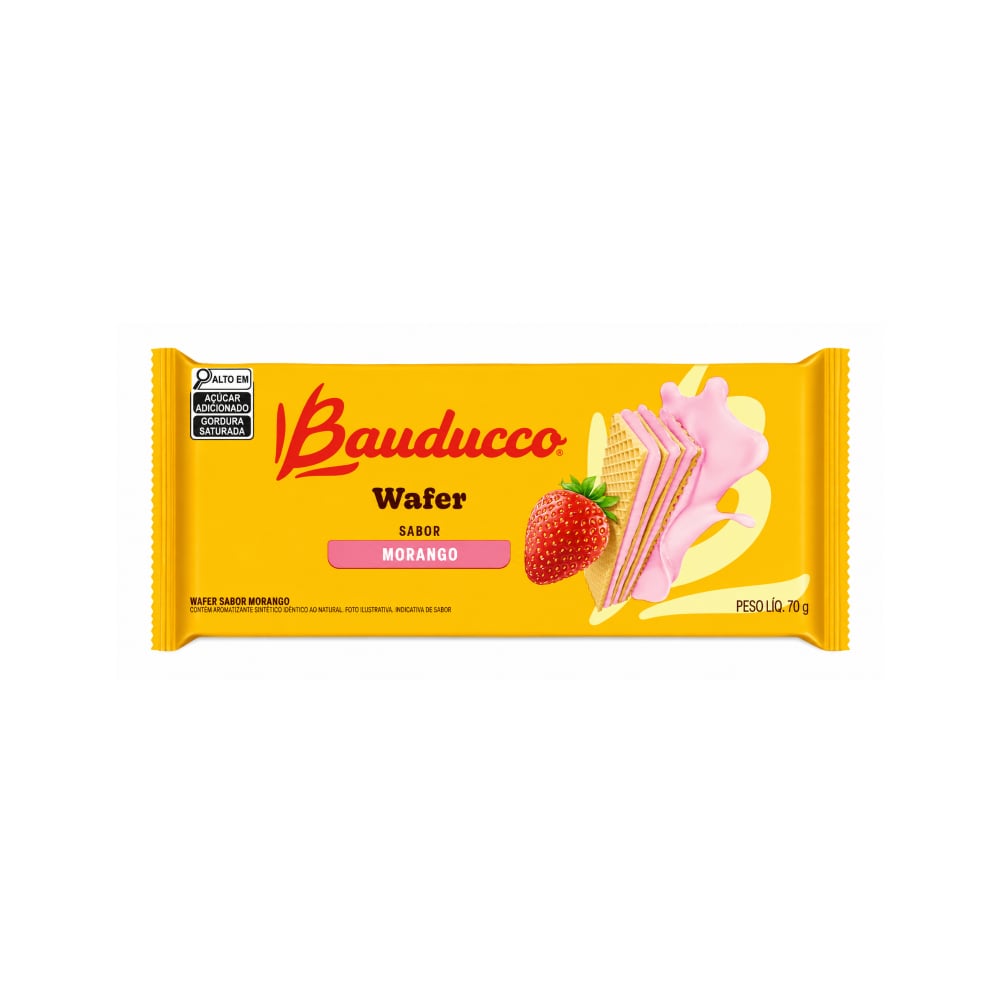Sorbetos rellenos con crema sabor a fresa Bauducco (70 g / 2.46 oz) - Imagen 1